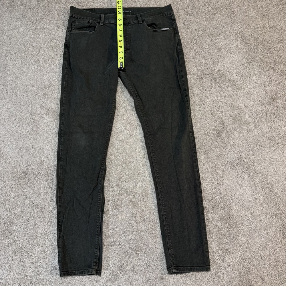 Mott & Bow Skinny Fit Pants Mens 33(34)x32 Green Stretch Chino 5-Pocket - Picture 5 of 10